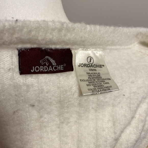 90’s vintage Jordache ribbed jeweled buttons semi crop cardigan - Picture 8 of 8